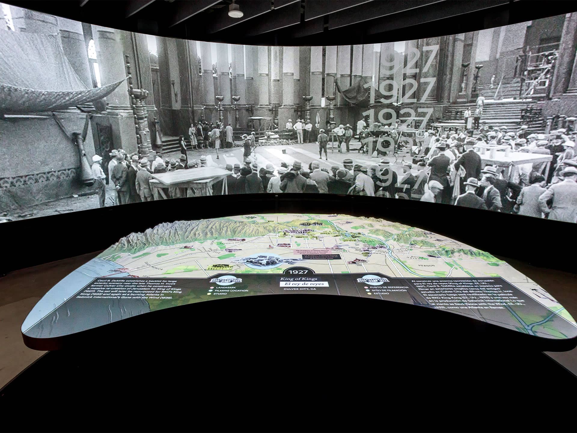 Projection of Los Angeles on table